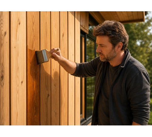 Защитное масло Wood & House для деревянного фасада